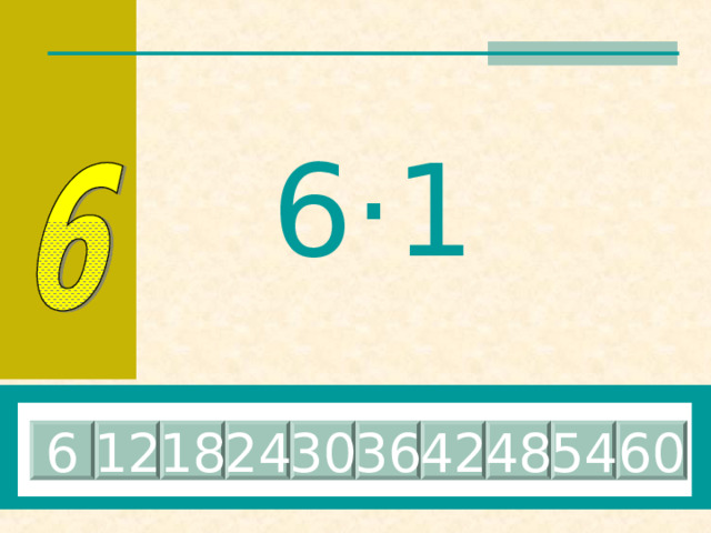 6 ·6 36 12 18 24 30 6 42 48 54 60 