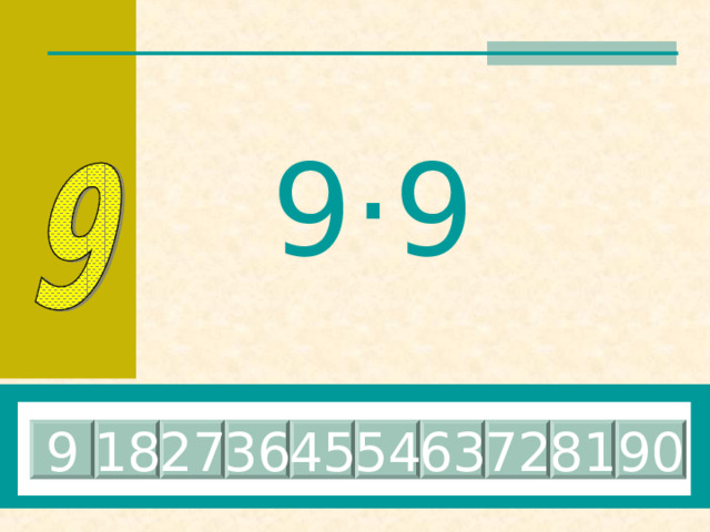 9 ·7 63 18 27 36 45 54 9 72 81 90 