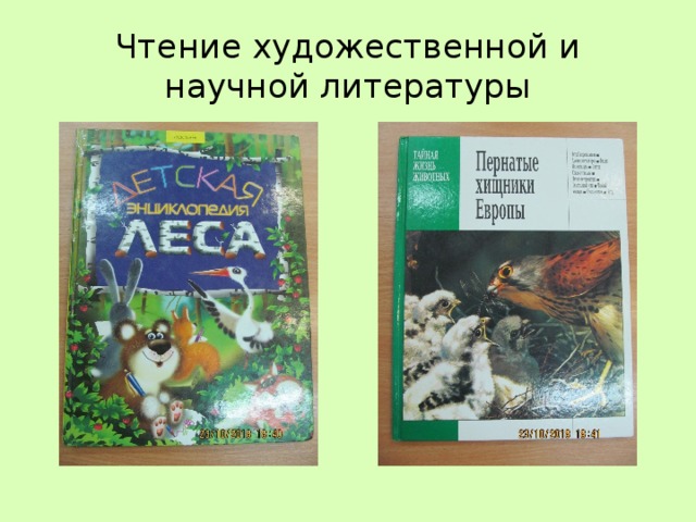 Чтение художественной и научной литературы 