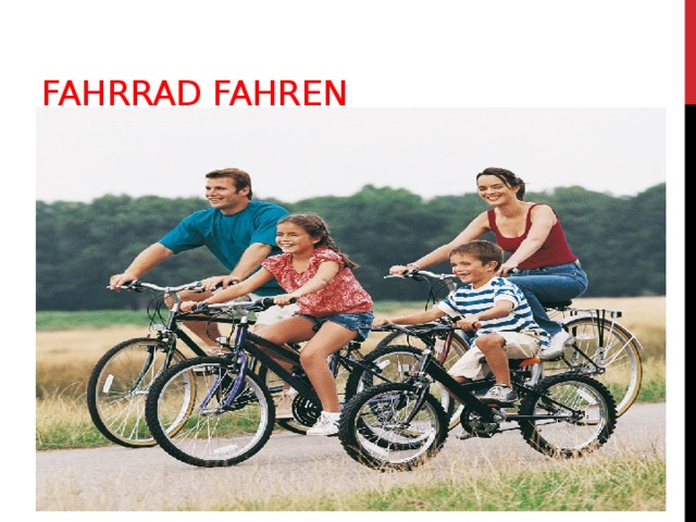 Fahrrad fahren 