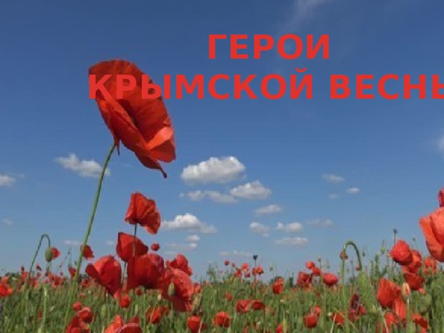 ГЕРОИ КРЫМСКОЙ ВЕСНЫ 