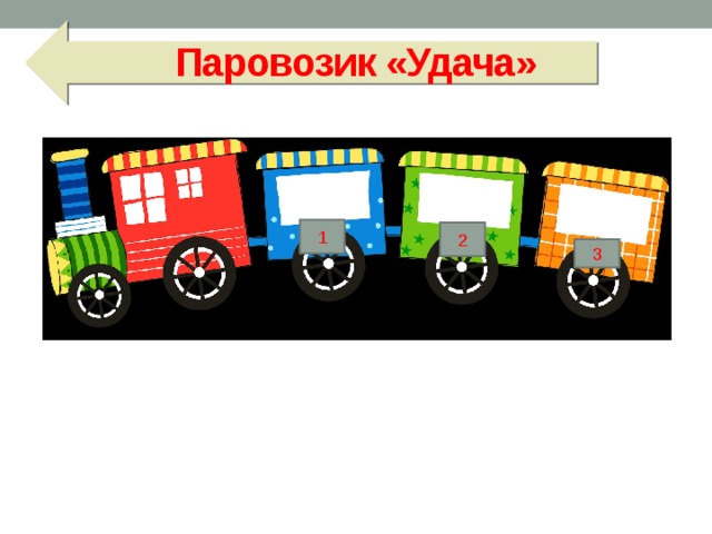  Паровозик «Удача» 1 2 3 