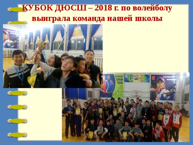 КУБОК ДЮСШ – 2018 г. по волейболу выиграла команда нашей школы 