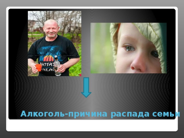 Алкоголь-причина распада семьи 