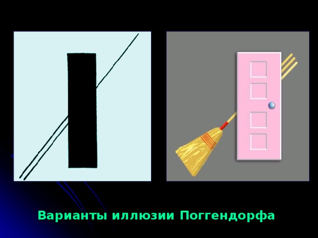 Варианты иллюзии Поггендорфа 