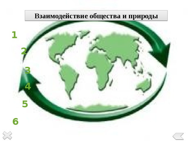 Взаимодействие общества и природы 1 2 3 4 5 6  