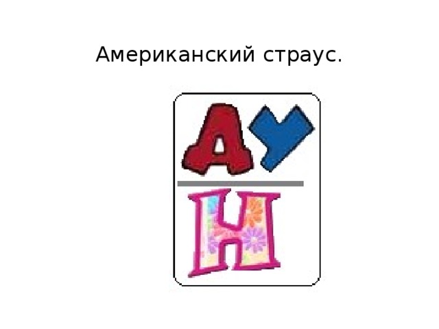  Американский страус. 