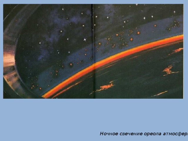 Ночное свечение ореола атмосферы 