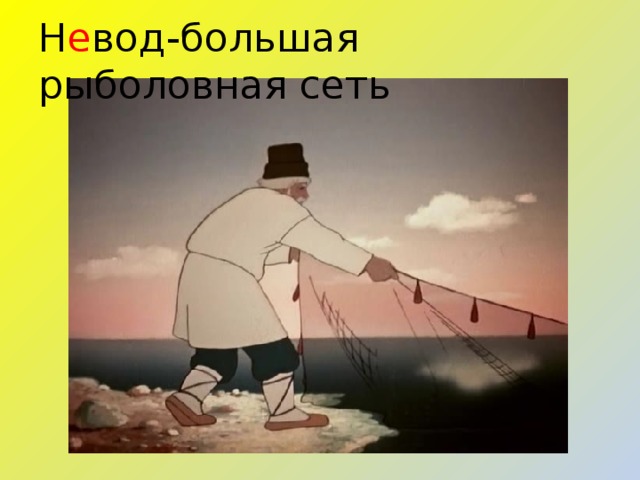 Н е вод-большая рыболовная сеть 