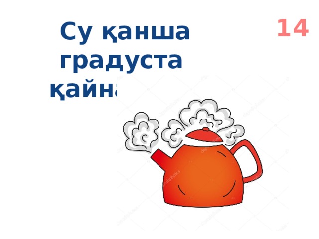 14 Су қанша градуста қайнайды? 