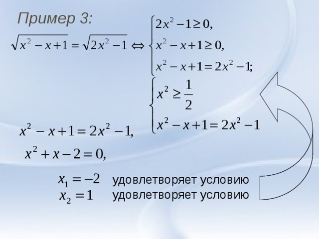 Пример 3: удовлетворяет условию удовлетворяет условию 