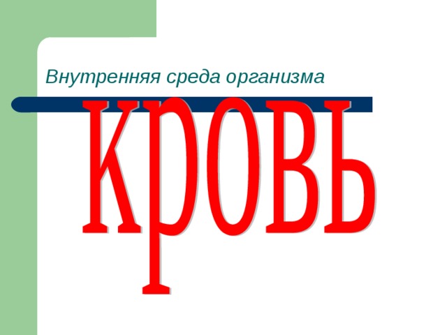 Внутренняя среда организма