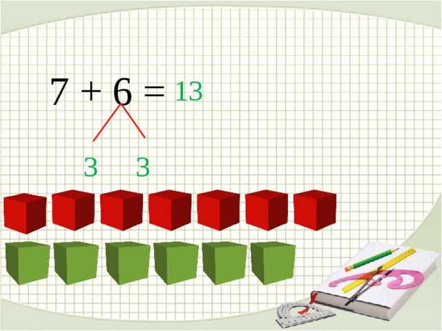 7 + 6 = 13 3 3 
