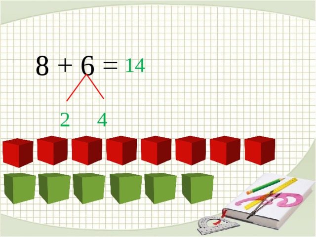 8 + 6 = 14 2 4 