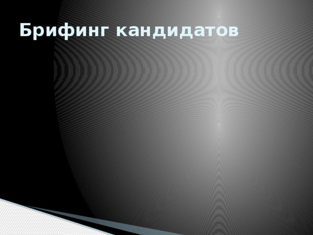 Брифинг кандидатов 