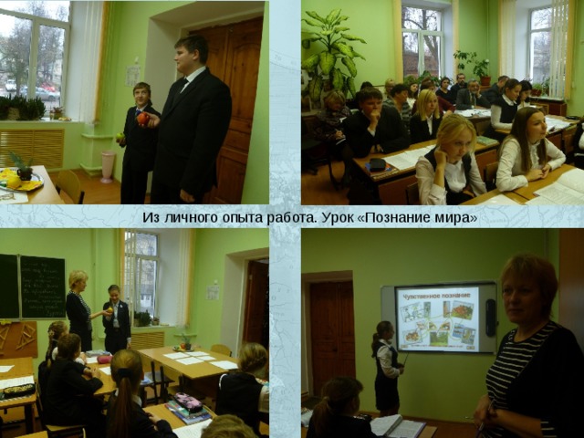 Из личного опыта работа. Урок «Познание мира» 