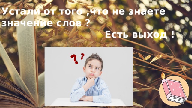 Устали от того ,что не знаете значение слов ?  Есть выход !  