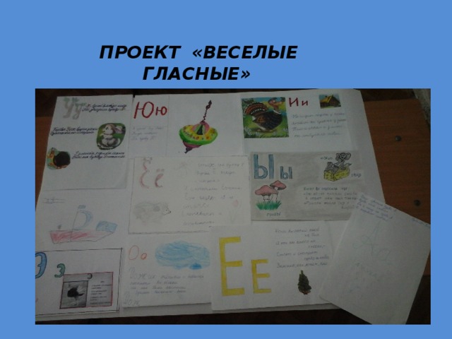  ПРОЕКТ  «ВЕСЕЛЫЕ ГЛАСНЫЕ»   1 класс «В» 