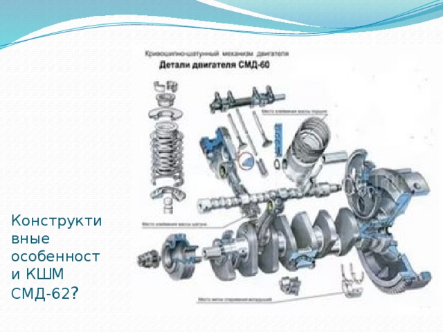 Конструктивные особенности КШМ СМД-62 ? 
