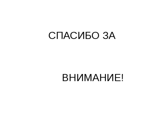  СПАСИБО ЗА  ВНИМАНИЕ! 
