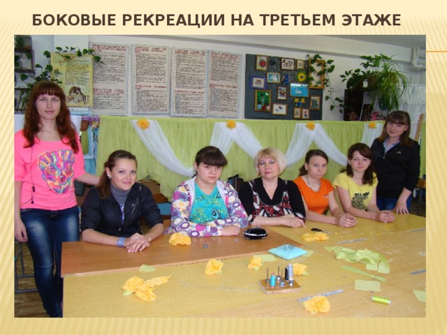 Боковые рекреации на третьем этаже  