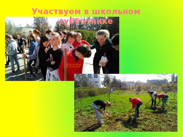 Участвуем в школьном субботнике 