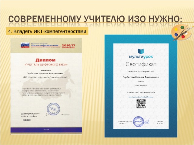 4. Владеть ИКТ-компетентностями 