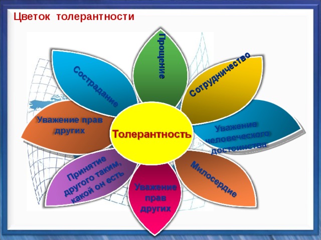 Сотрудничество Прощение Цветок толерантности 