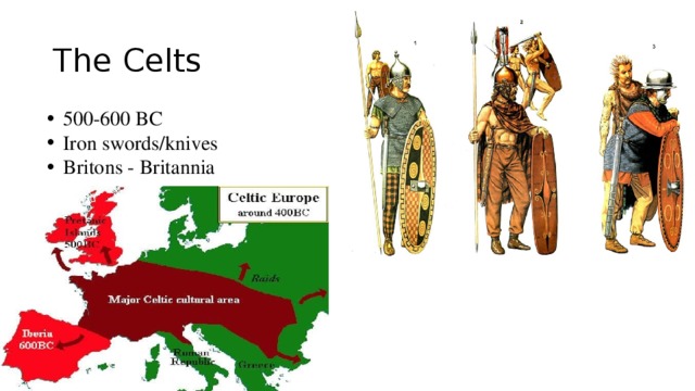 The Celts 500-600 BC Iron swords/knives Britons - Britannia 
