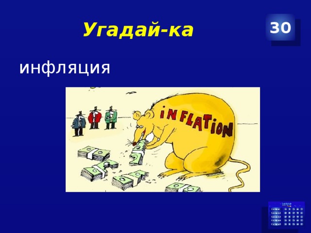 Угадай-ка 30 инфляция 