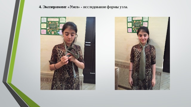 4. Эксперимент «Узел» - исследование формы узла . 