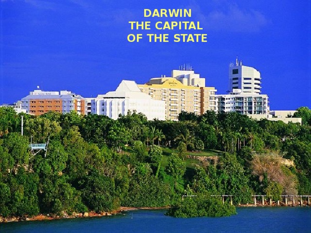DARWIN  THE CAPITAL  OF THE STATE 
