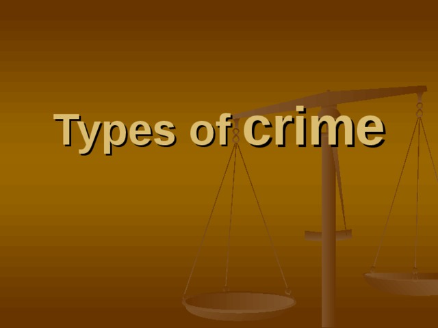 Types of crime 