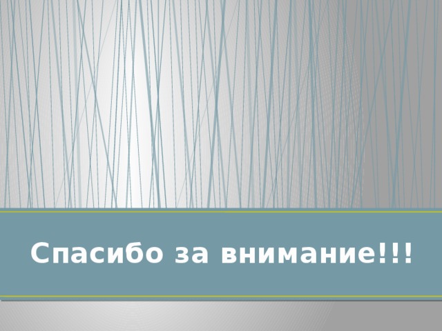 Спасибо за внимание!!! 