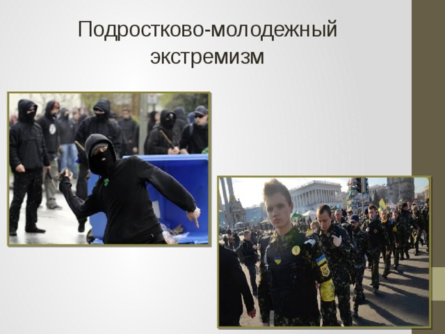 Подростково-молодежный экстремизм 