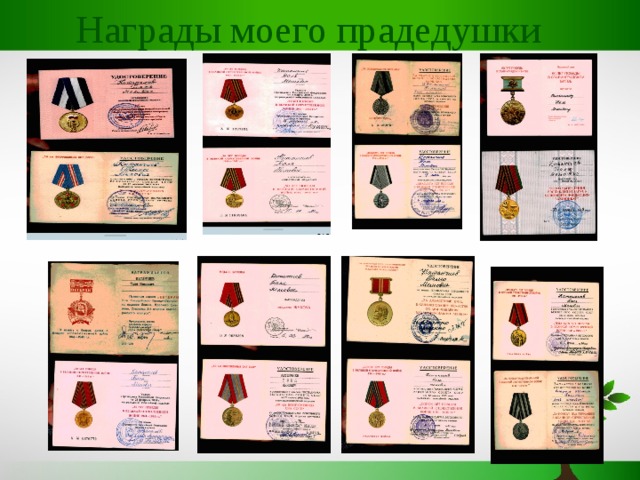 Награды моего прадедушки 