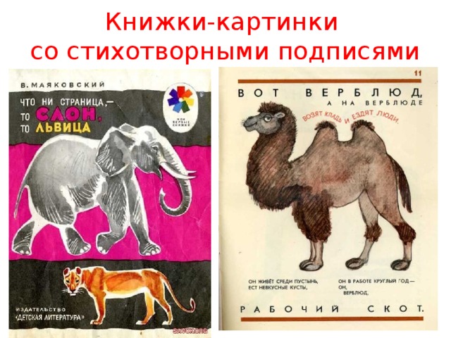 Книжки-картинки  со стихотворными подписями 