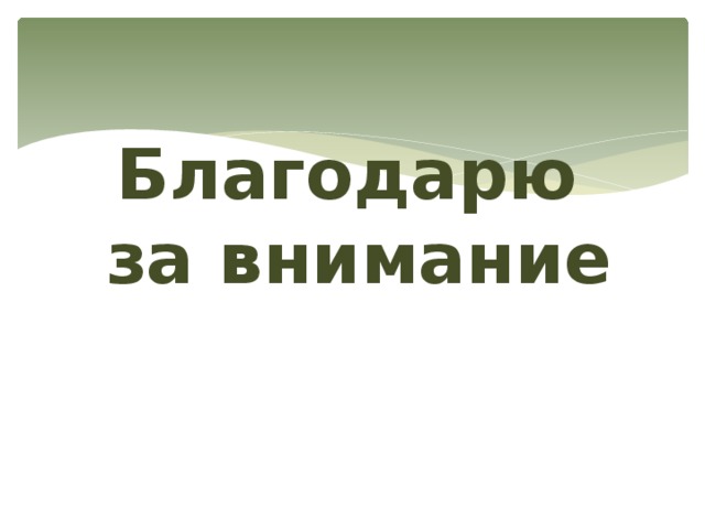 Благодарю  за внимание 
