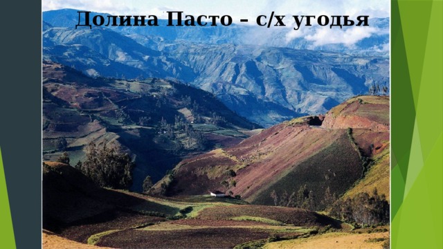 Перу – аграрно-индустриальная страна Промышленность: добыча цинка, золота, меди, свинца, серебра, металлообработка, текстильная пищевая С/х: картофель, кукуруза, хлопок, кофе, какао-бобы, ячмень, сахарный тростник, тропические фрукты Народные ремесла: изготовление тончайших гобеленовых тканей – ткачество традиционное занятие семей Империи Инков. Использовали натуральные красители – бутоны цветов, листья, корни, минералы – это позволяло добиться прочных и ярких цветов нитей. 