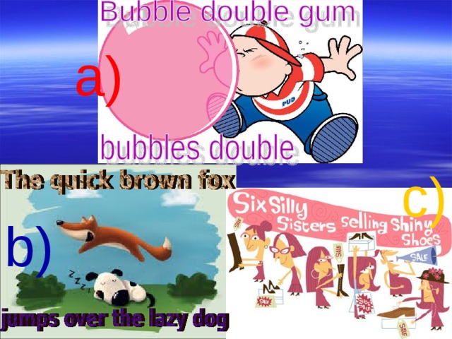 a) c) b) 