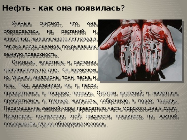 Нефть - как она появилась ? 