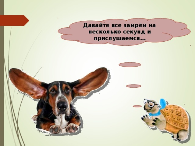 Давайте все замрём на несколько секунд и прислушаемся…   