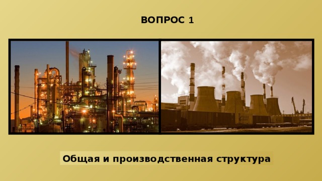 ВОПРОС 1  Общая и производственная структура 