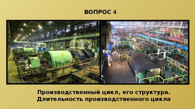 ВОПРОС 4 Производственный цикл, его структура. Длительность производственного цикла 