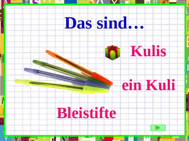 Das sind… Kulis ein Kuli Bleistifte 