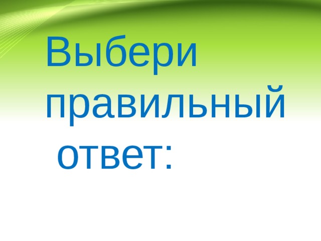 Bыбери правильный  ответ: 