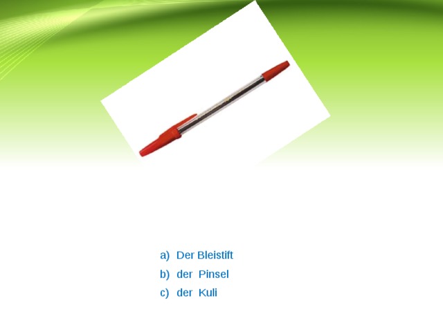 Der Bleistift der Pinsel der Kuli 