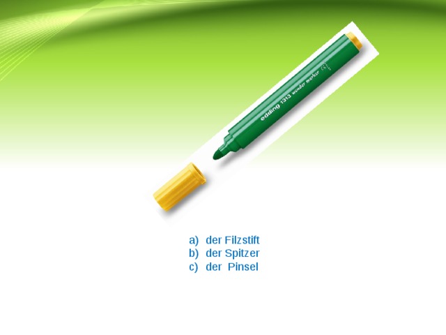 der Filzstift der Spitzer der Pinsel 