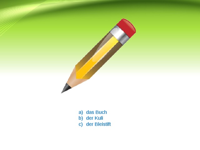 das Buch der Kuli der Bleistift 