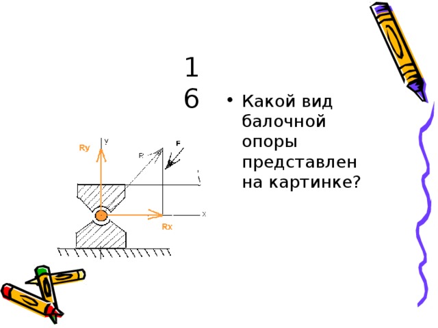 16 К ак о й  в и д бал о ч н о й  о п о ры п р е дста в лен  н а к а рти н ке ? 